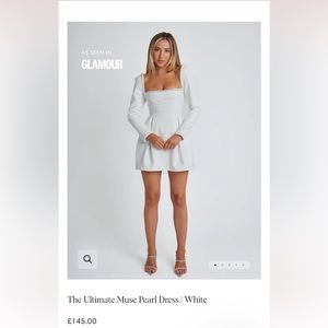 ODD MUSE White Size Medium Pearl Dress